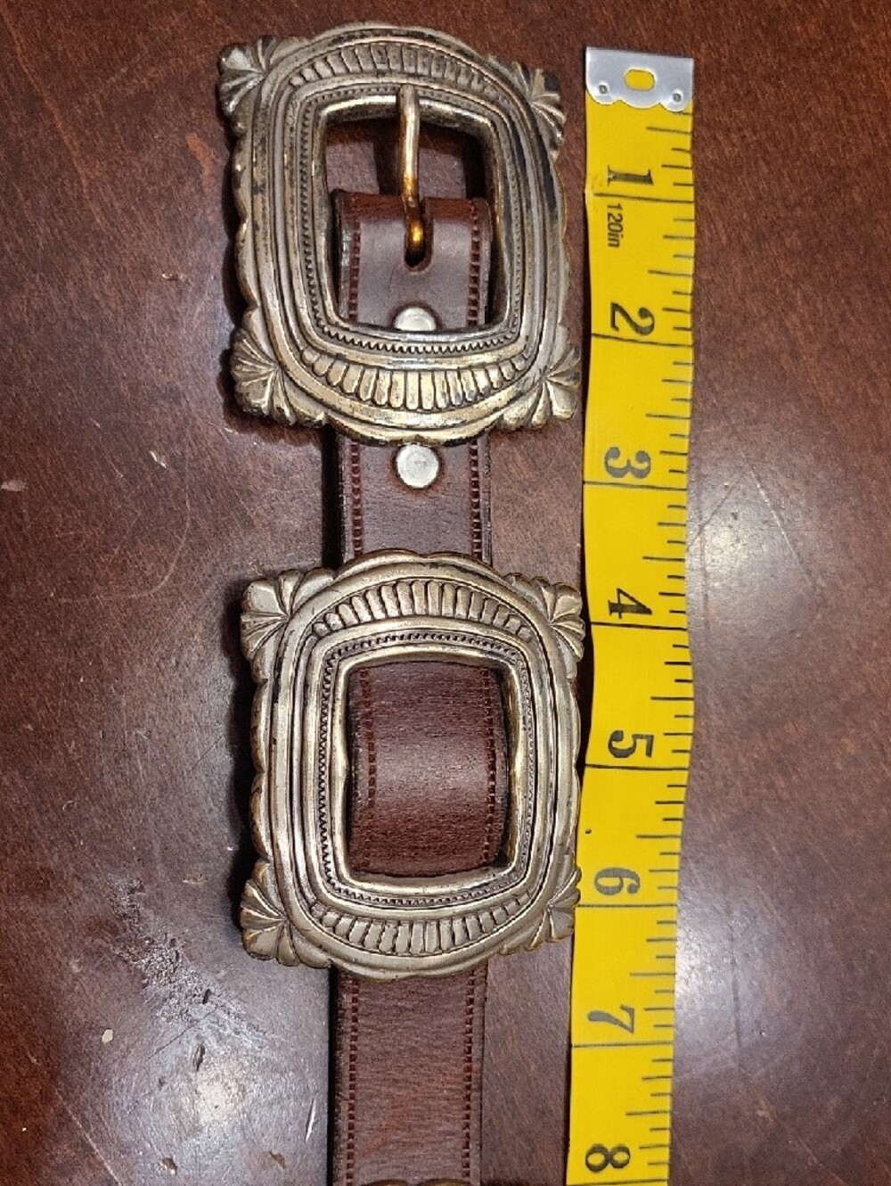 AUTHENTIC Vtg. Lady Nadim Leather Western Concho Belt, Small - Picture 11 of 12